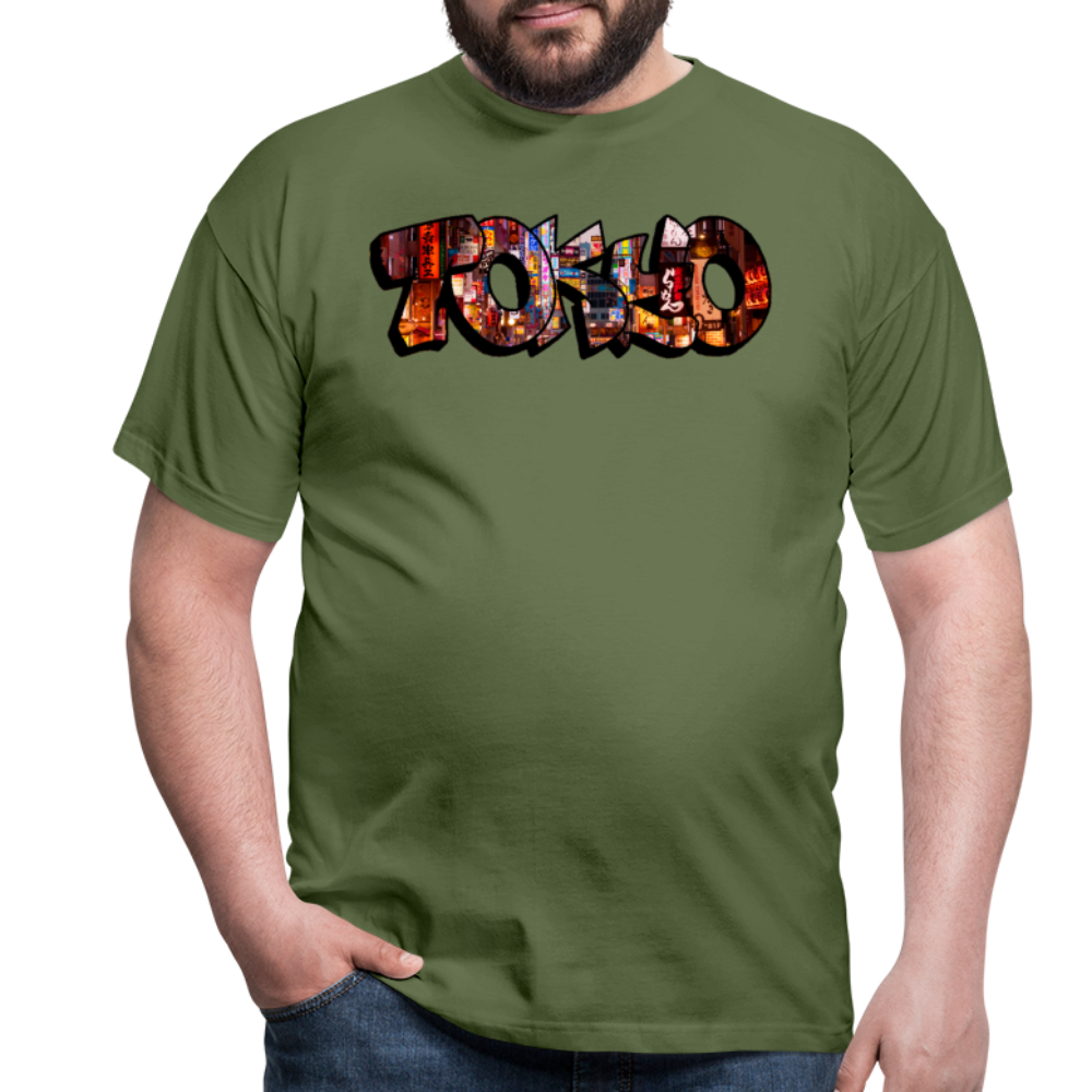 T-Shirt Japan Graffiti "Tokyo" - Militärgrün