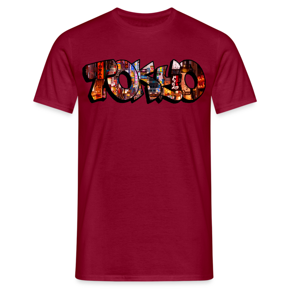 T-Shirt Japan Graffiti "Tokyo" - Ziegelrot
