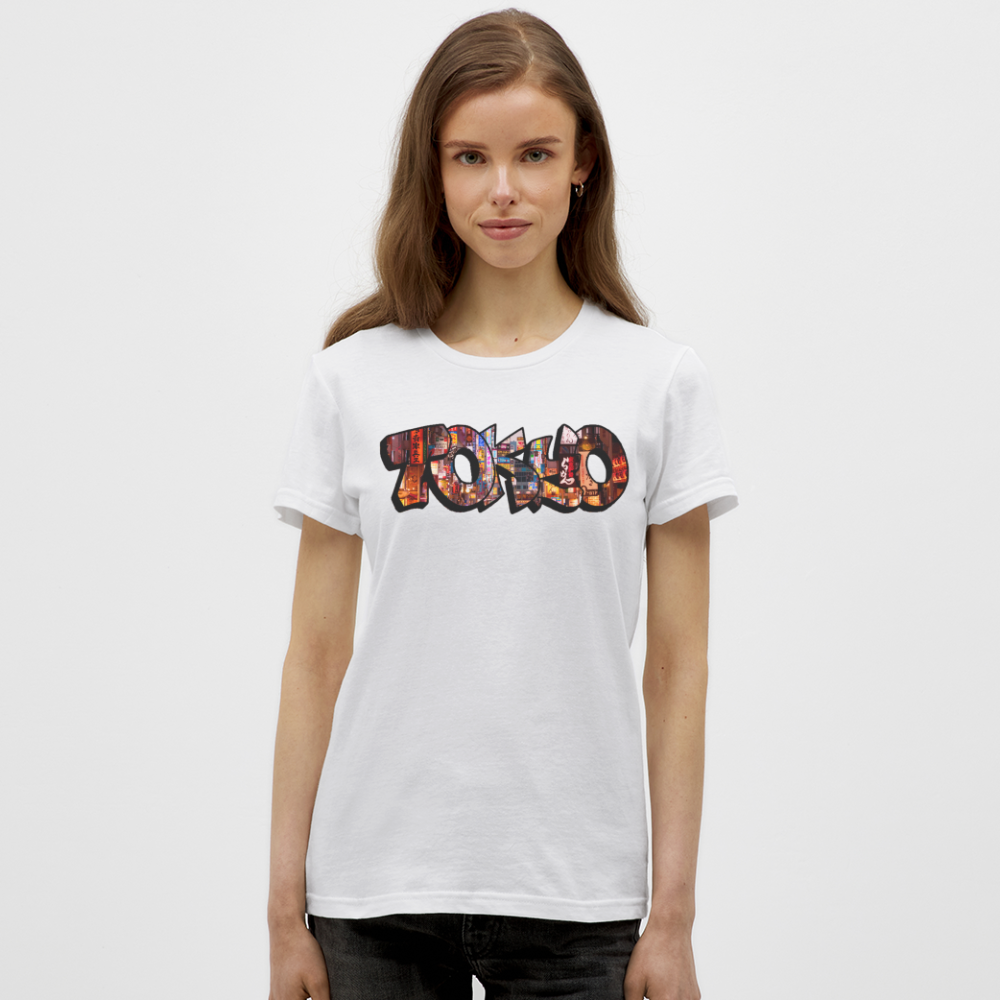 T-Shirt Ladies Japan Graffiti "Tokyo" - Weiß
