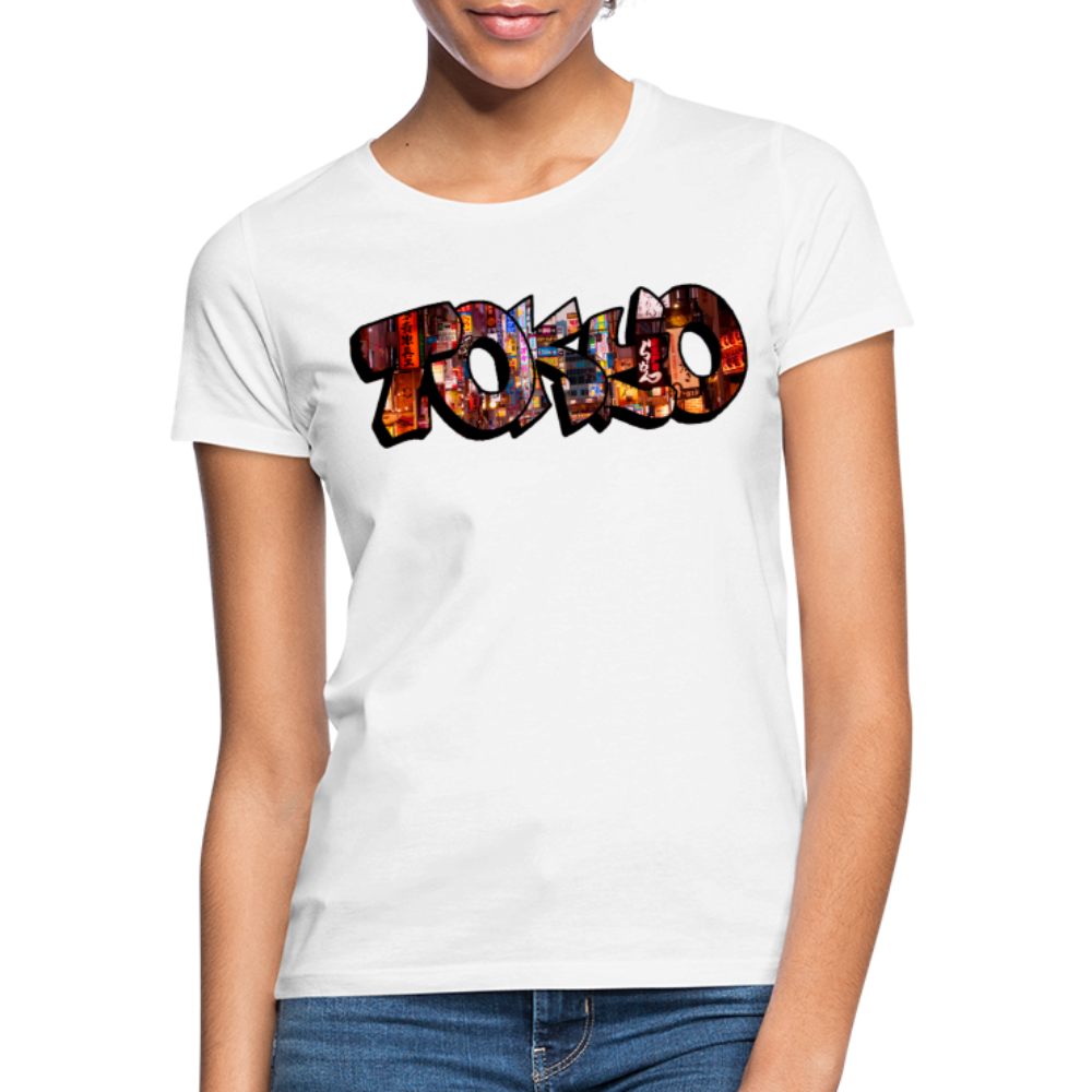 T-Shirt Ladies Japan Graffiti "Tokyo" - Weiß