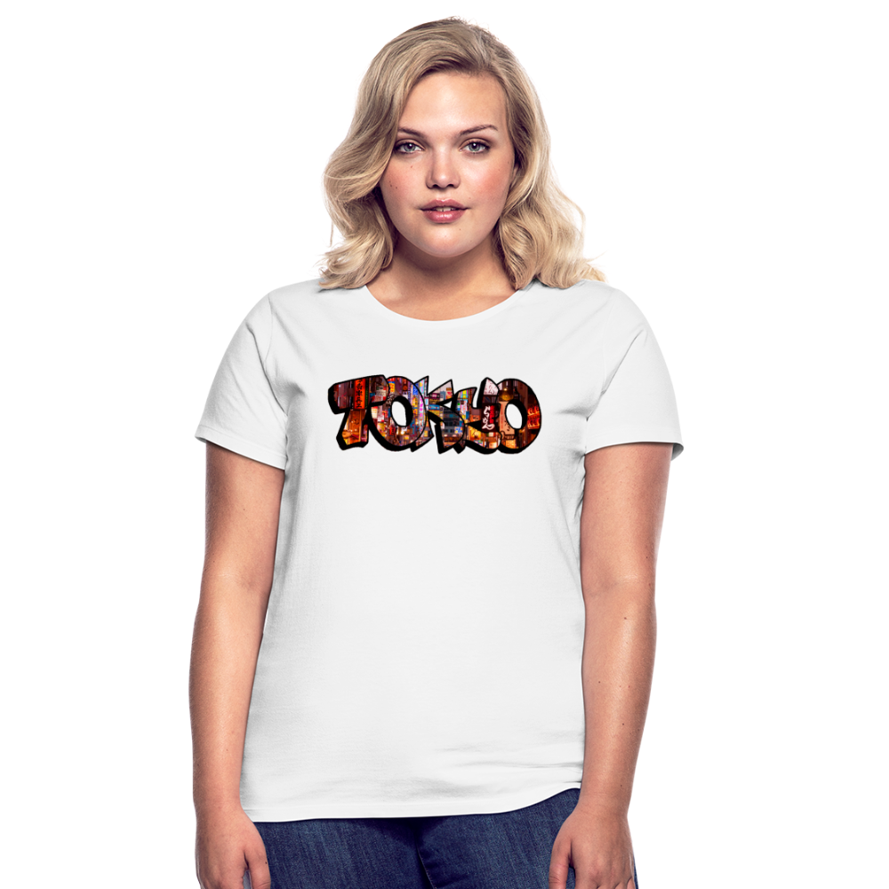 T-Shirt Ladies Japan Graffiti "Tokyo" - Weiß