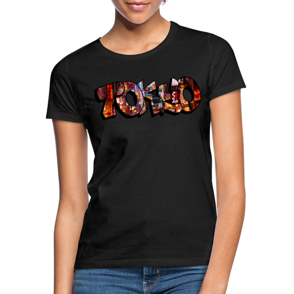 T-Shirt Ladies Japan Graffiti "Tokyo" - Schwarz