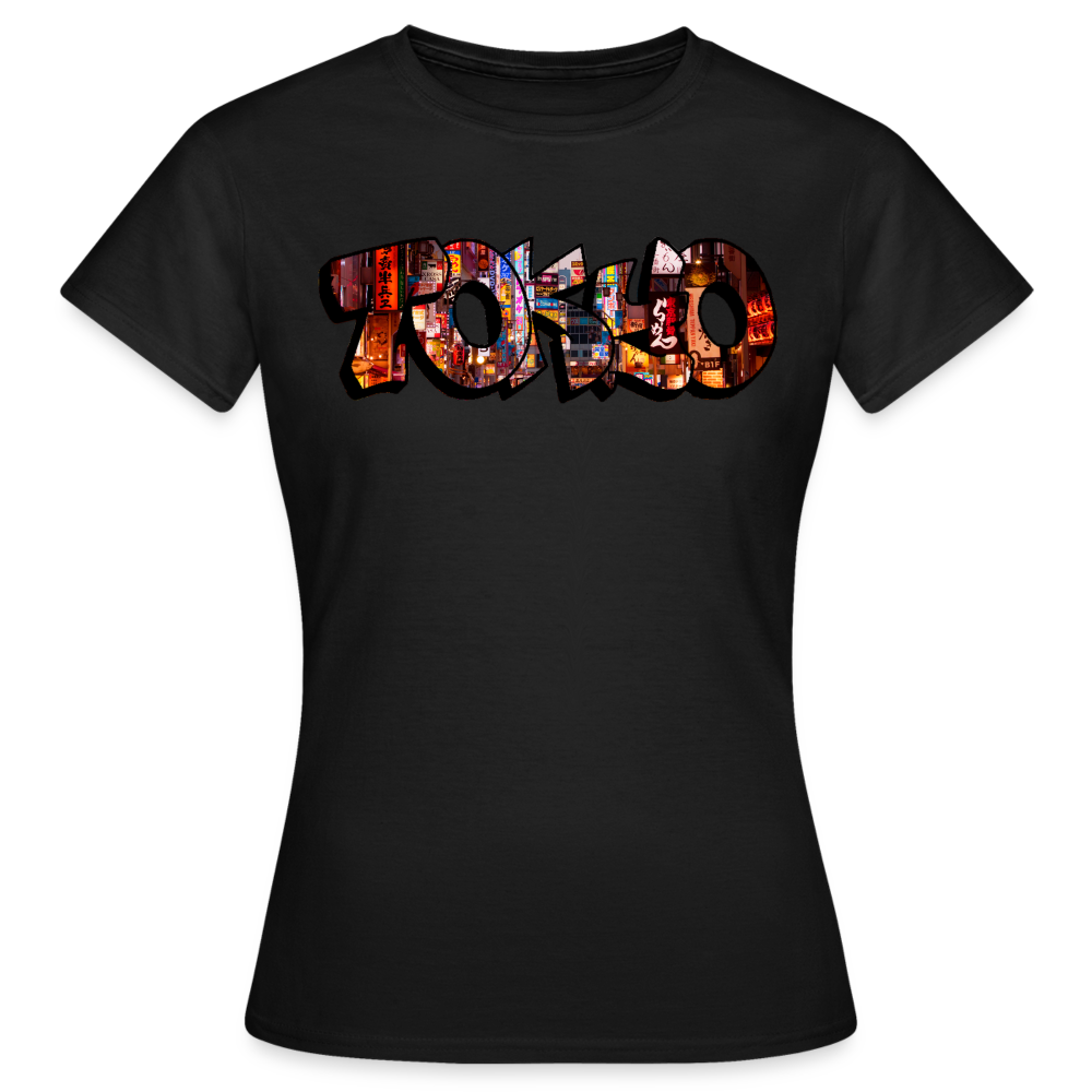 T-Shirt Ladies Japan Graffiti "Tokyo" - Schwarz