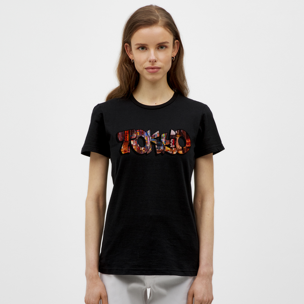 T-Shirt Ladies Japan Graffiti "Tokyo" - Schwarz