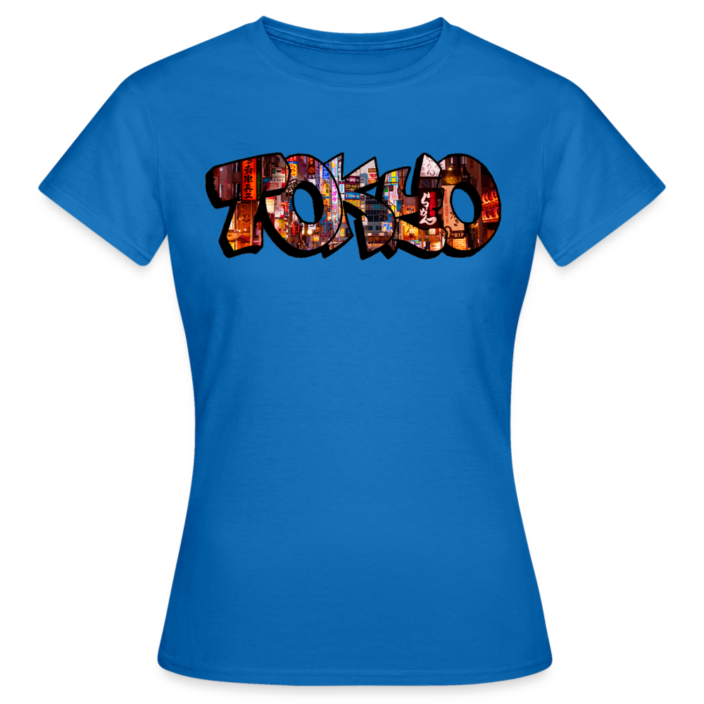 T-Shirt Ladies Japan Graffiti "Tokyo" - Royalblau