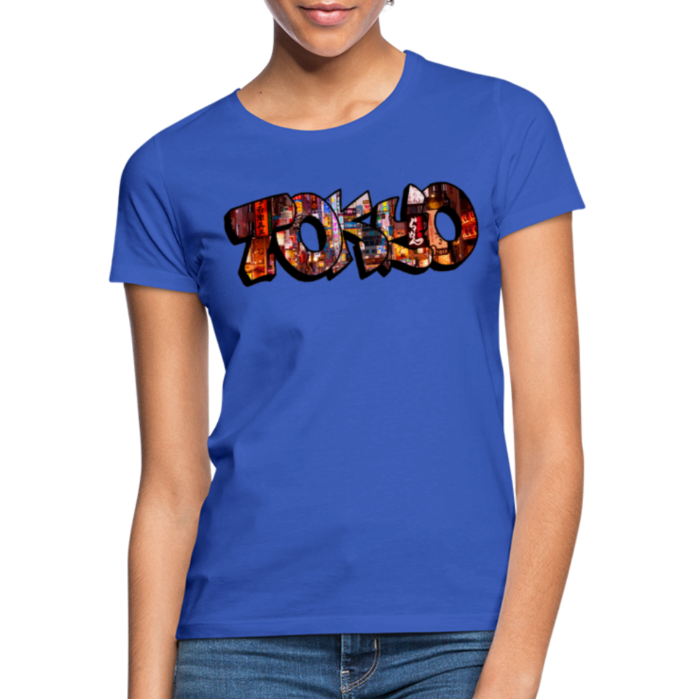 T-Shirt Ladies Japan Graffiti "Tokyo" - Royalblau