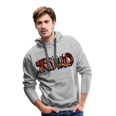 Hoodie Japan Graffiti "Tokyo" - Grau meliert