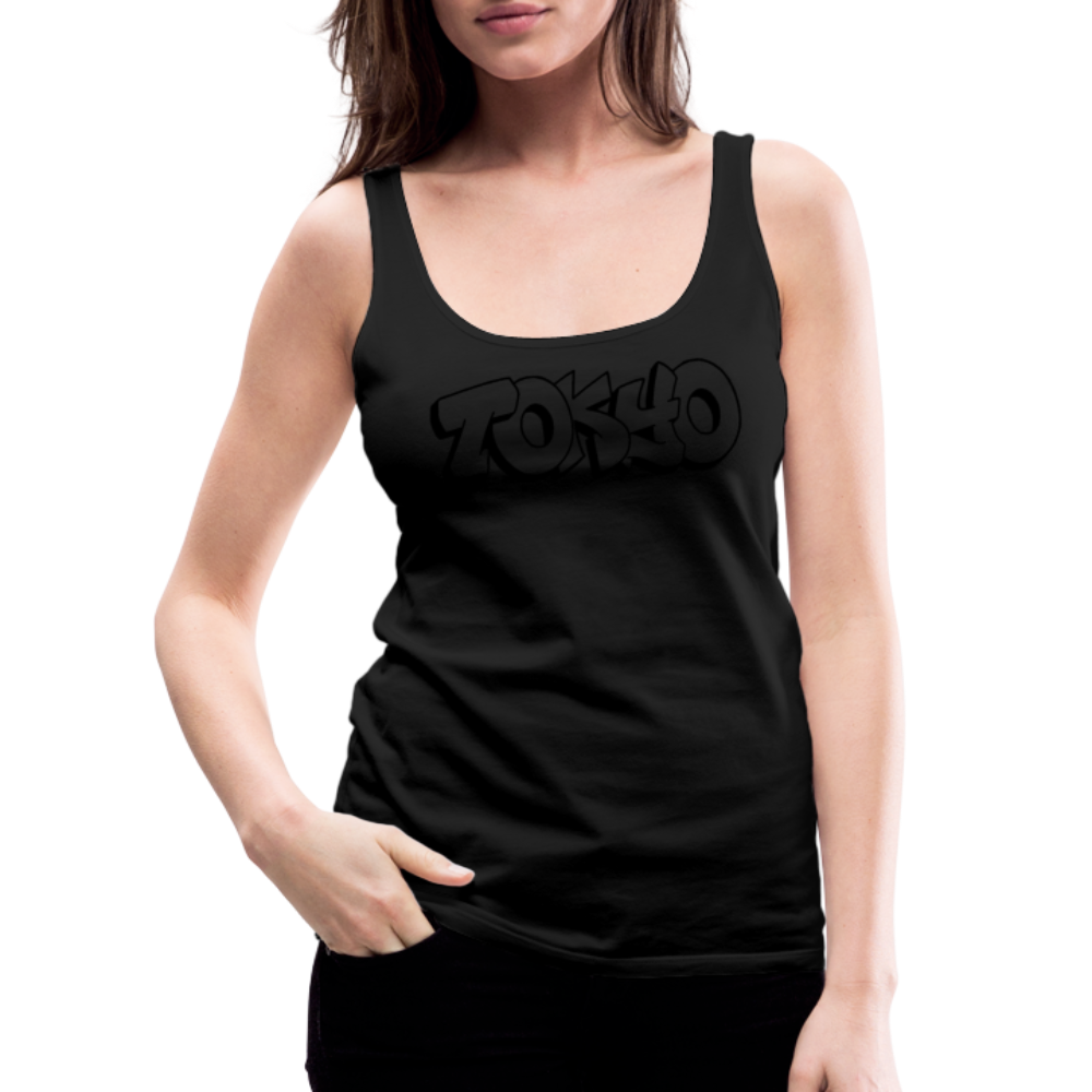 Tanktop Ladies Japan Graffiti "Tokyo Plain" - Schwarz