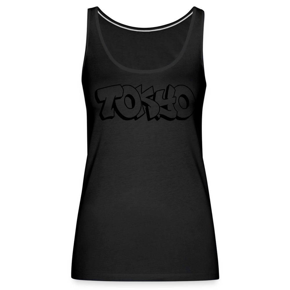 Tanktop Ladies Japan Graffiti "Tokyo Plain" - Schwarz