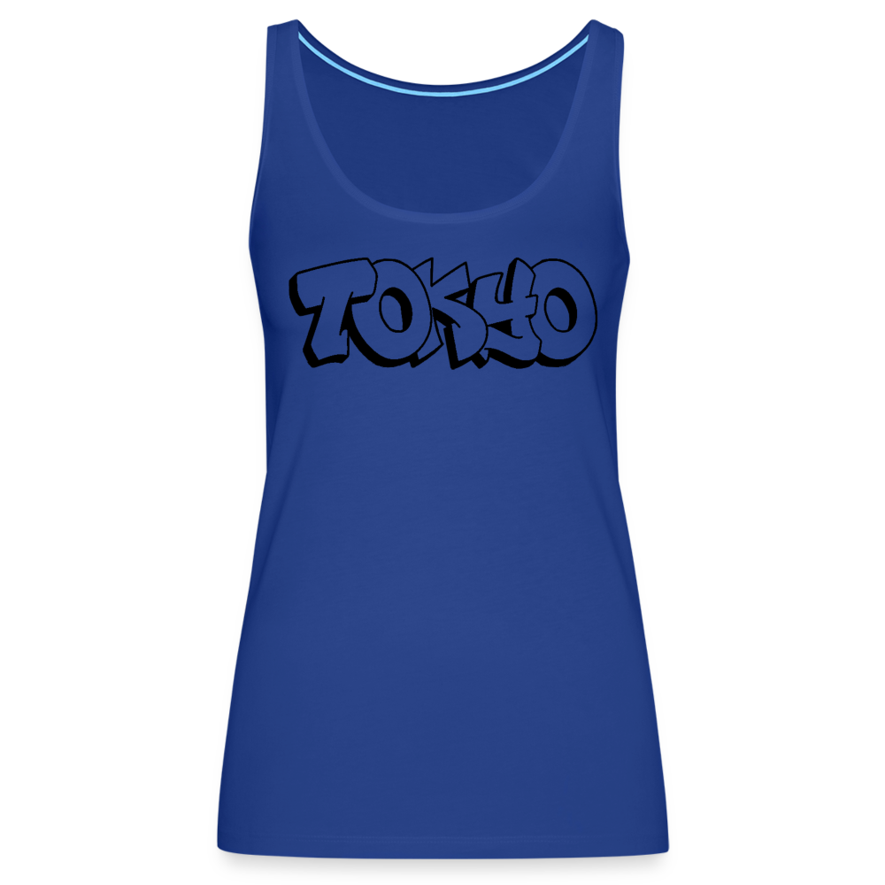 Tanktop Ladies Japan Graffiti "Tokyo Plain" - Königsblau