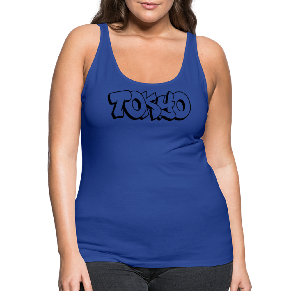 Tanktop Ladies Japan Graffiti "Tokyo Plain" - Königsblau