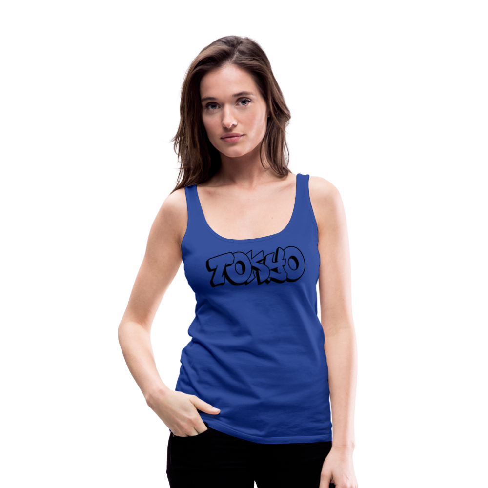 Tanktop Ladies Japan Graffiti "Tokyo Plain" - Königsblau