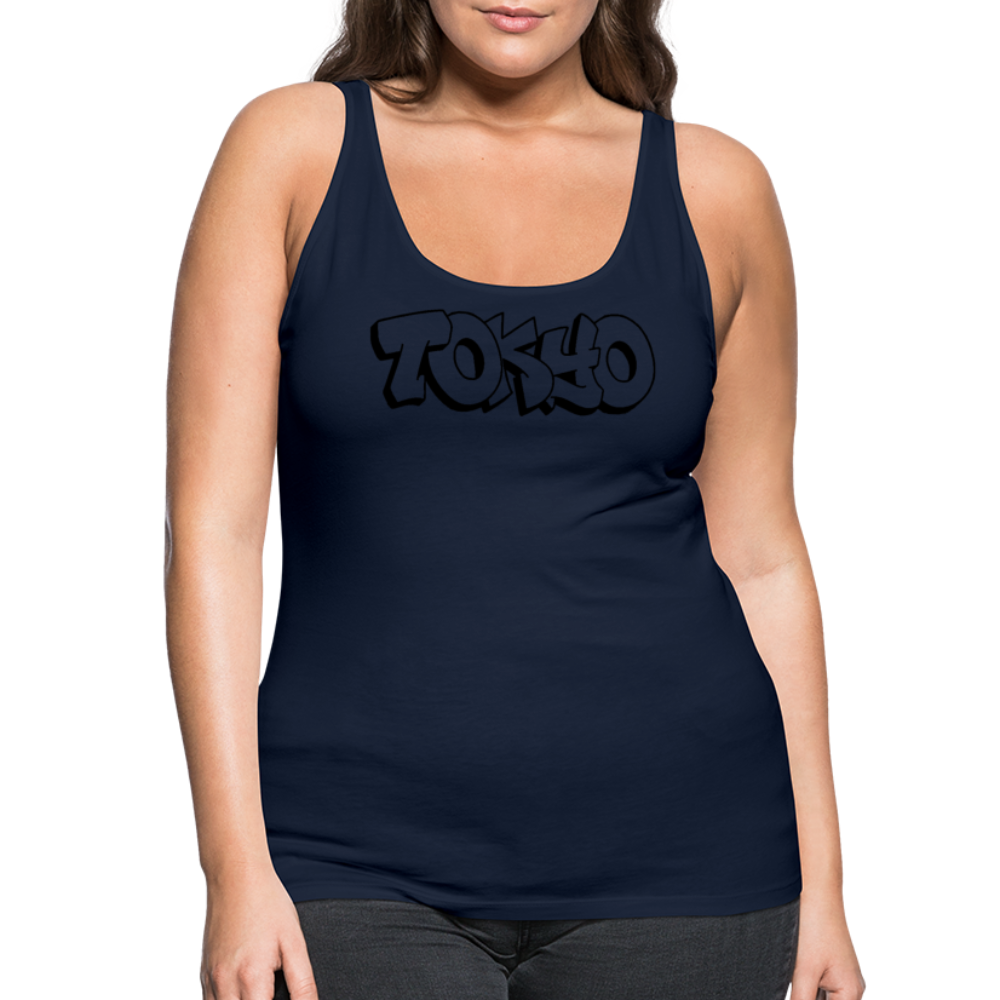 Tanktop Ladies Japan Graffiti "Tokyo Plain" - Navy