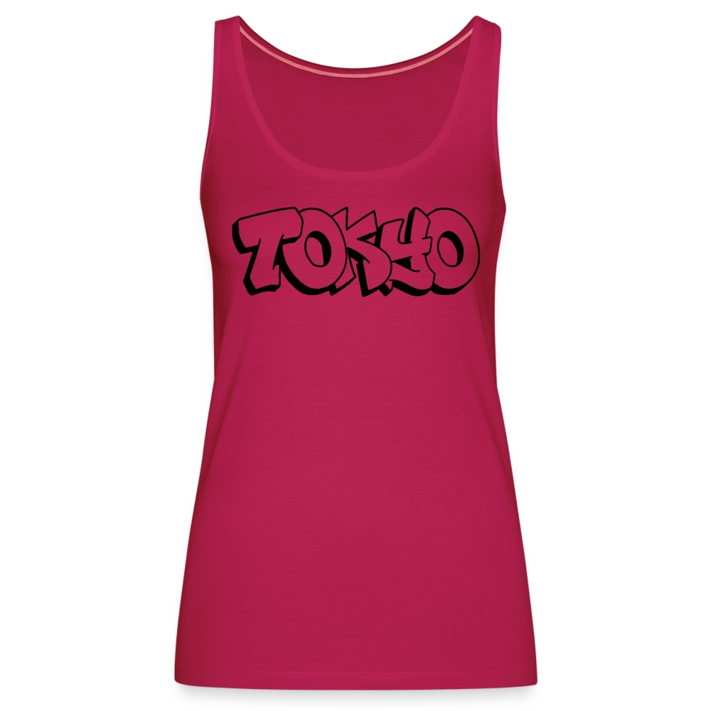 Tanktop Ladies Japan Graffiti "Tokyo Plain" - dunkles Pink