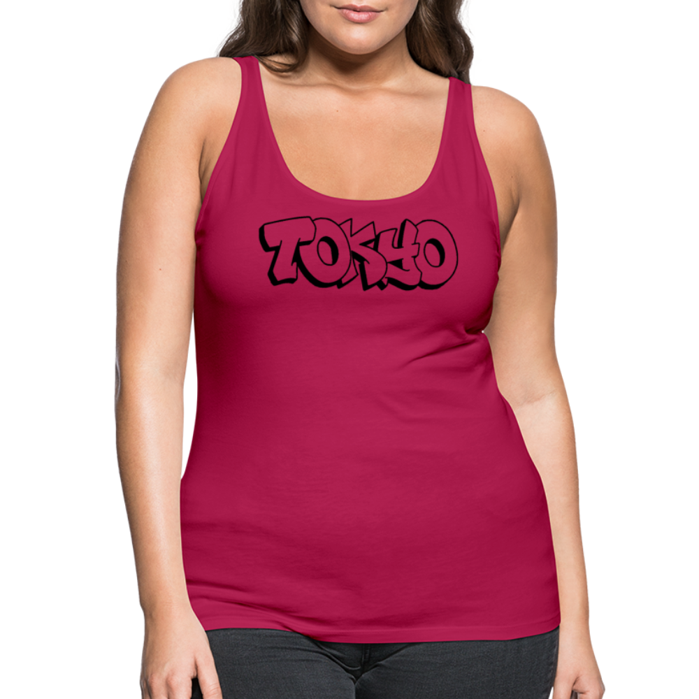 Tanktop Ladies Japan Graffiti "Tokyo Plain" - dunkles Pink