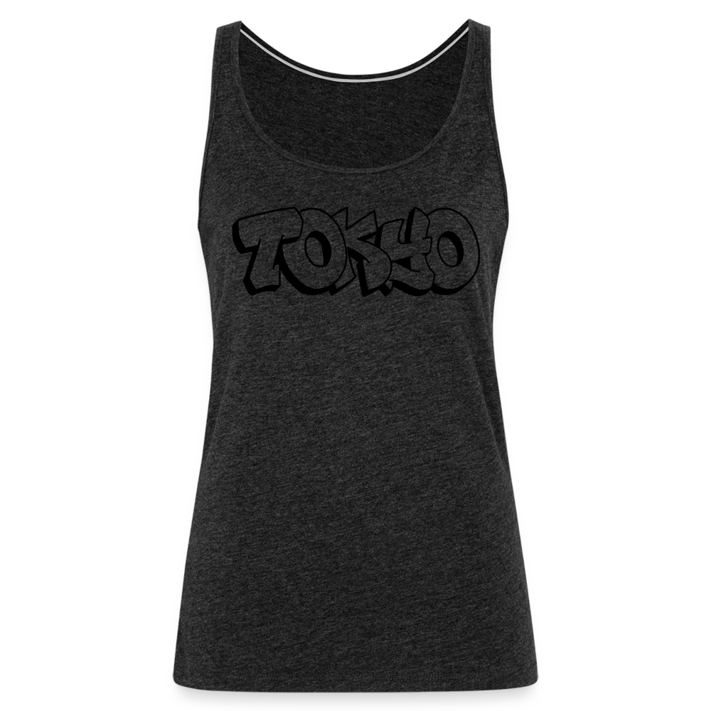 Tanktop Ladies Japan Graffiti "Tokyo Plain" - Anthrazit