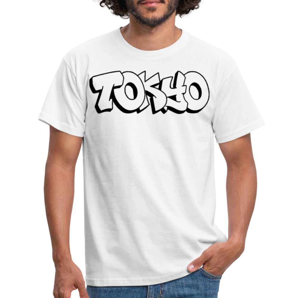 T-Shirt Japan Graffiti "Tokyo Plain" - Weiß
