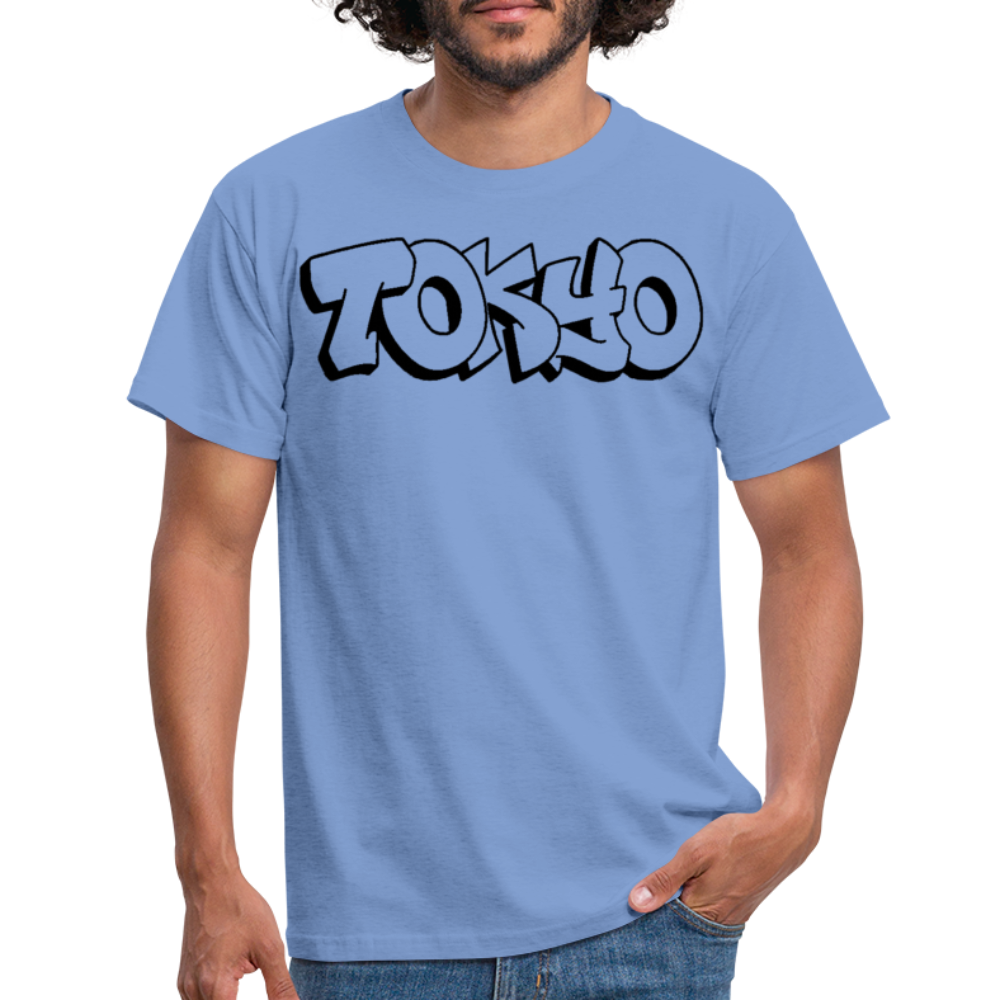 T-Shirt Japan Graffiti "Tokyo Plain" - carolina blue