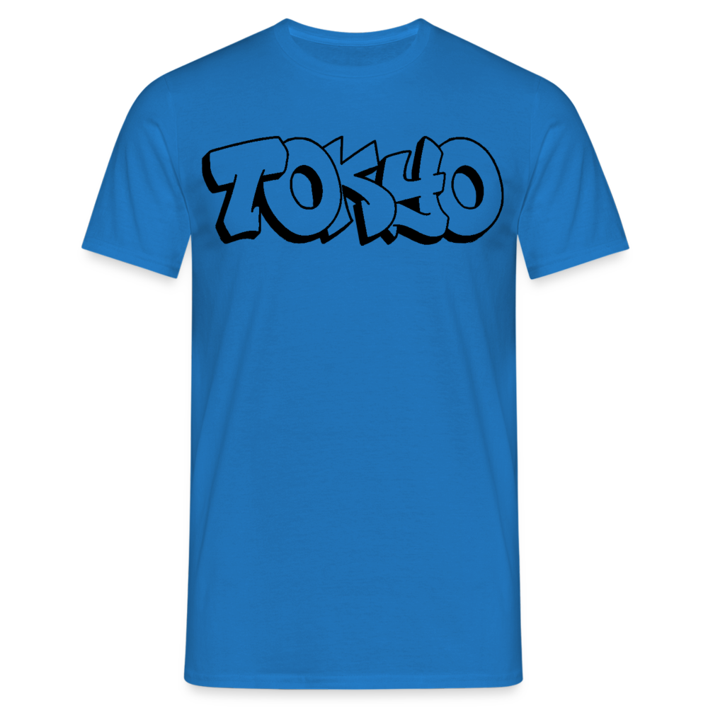 T-Shirt Japan Graffiti "Tokyo Plain" - Royalblau
