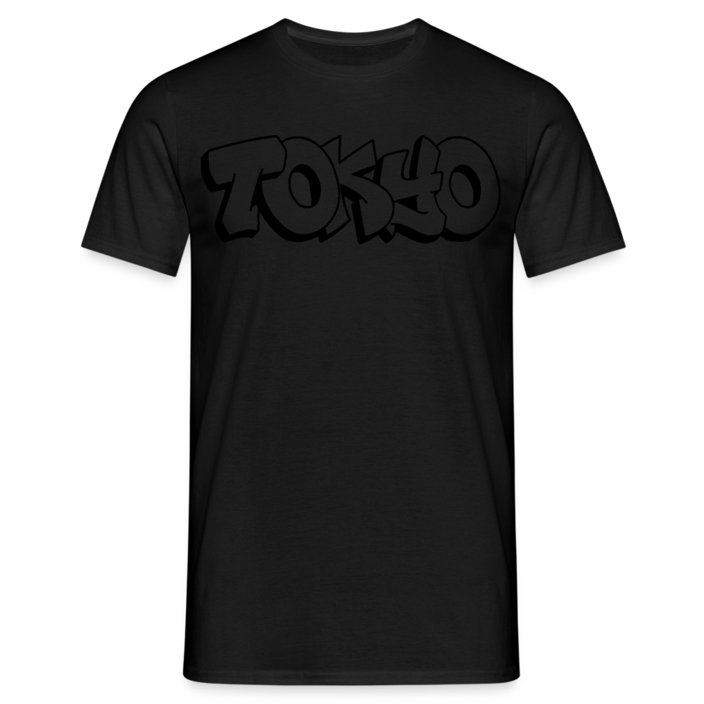 T-Shirt Japan Graffiti "Tokyo Plain" - Schwarz