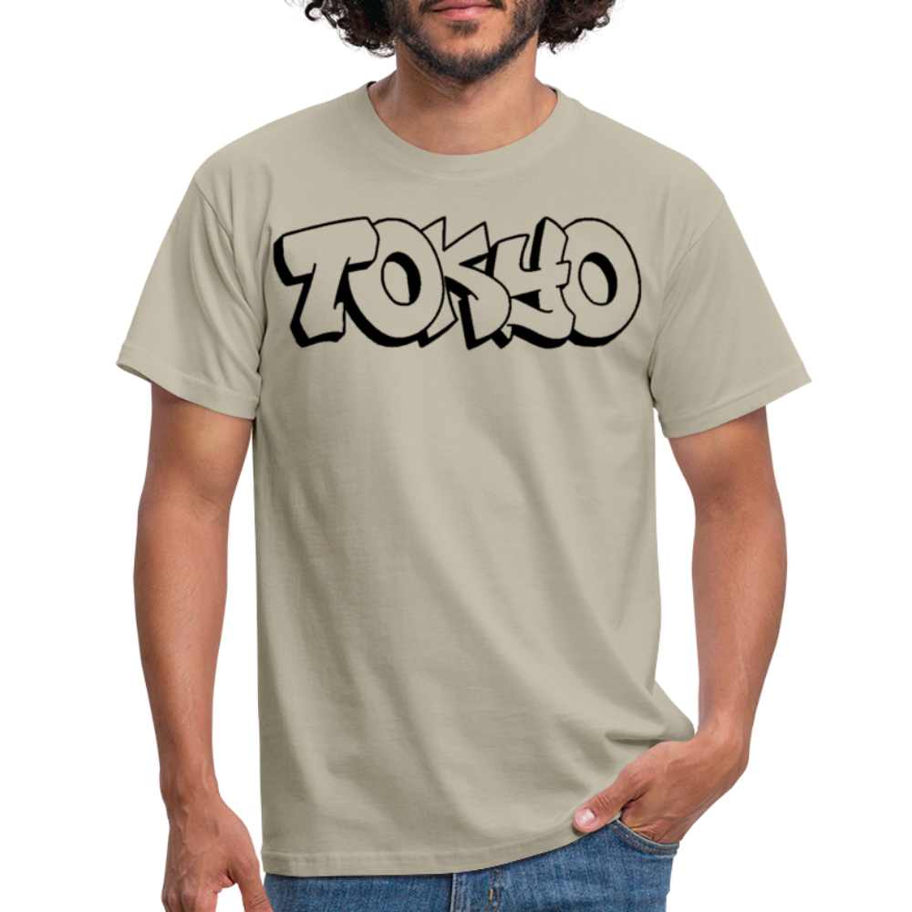 T-Shirt Japan Graffiti "Tokyo Plain" - Sandbeige