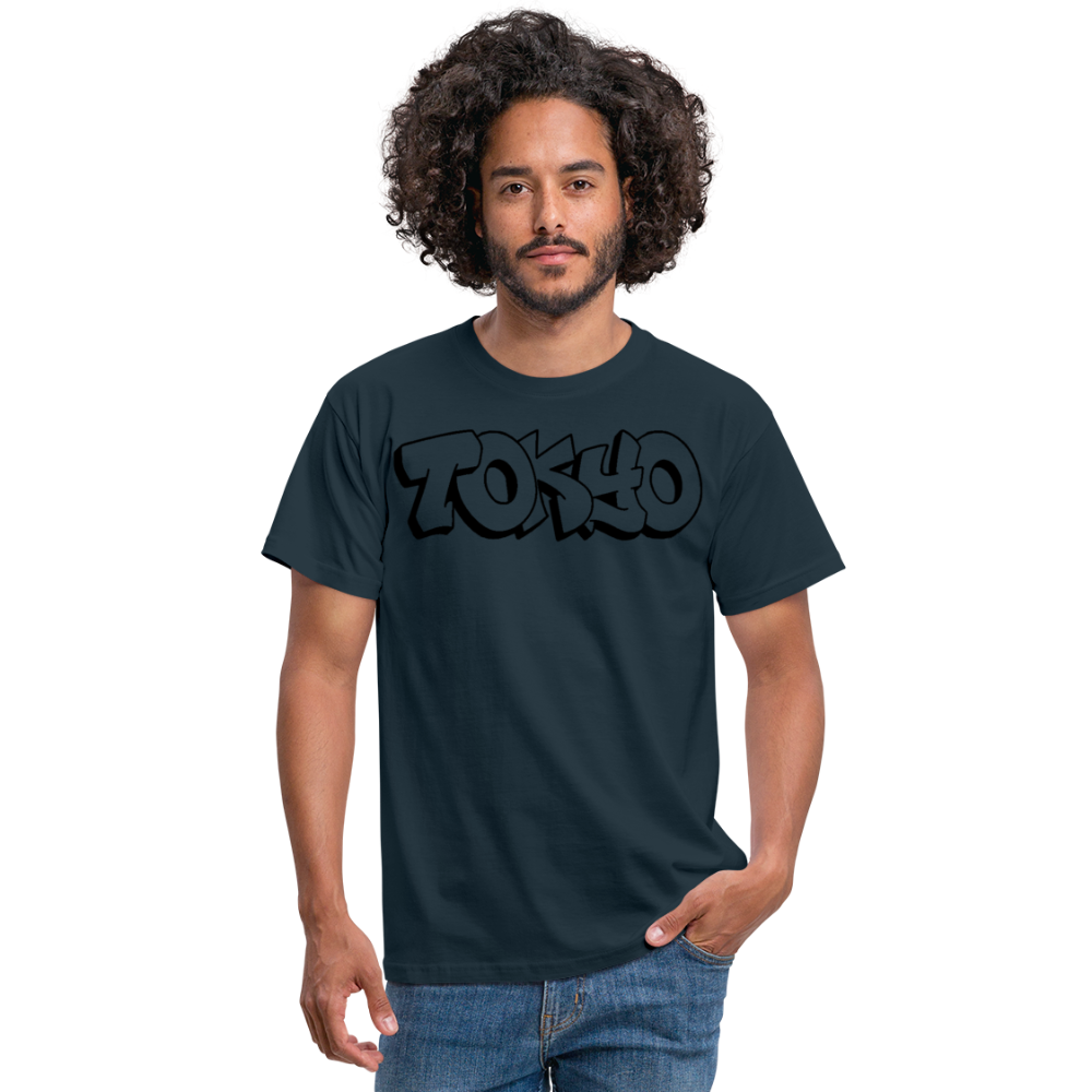 T-Shirt Japan Graffiti "Tokyo Plain" - Navy