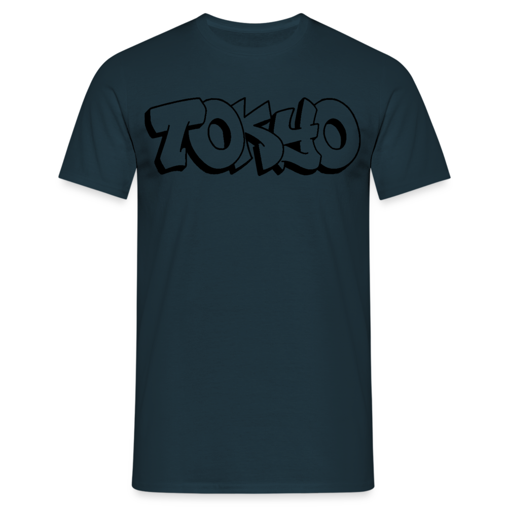 T-Shirt Japan Graffiti "Tokyo Plain" - Navy