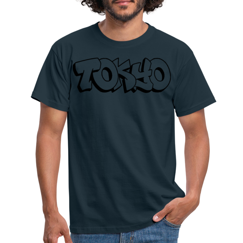 T-Shirt Japan Graffiti "Tokyo Plain" - Navy