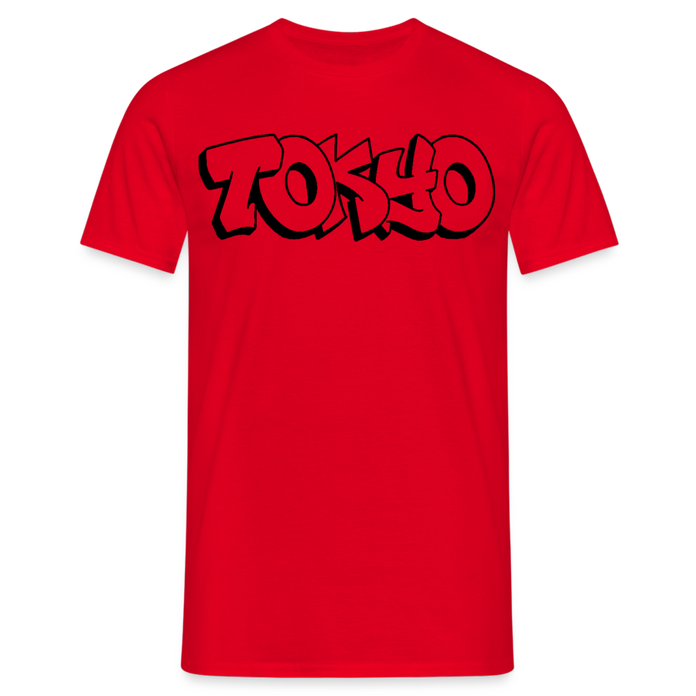 T-Shirt Japan Graffiti "Tokyo Plain" - Rot