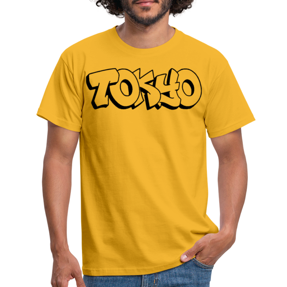 T-Shirt Japan Graffiti "Tokyo Plain" - Gelb