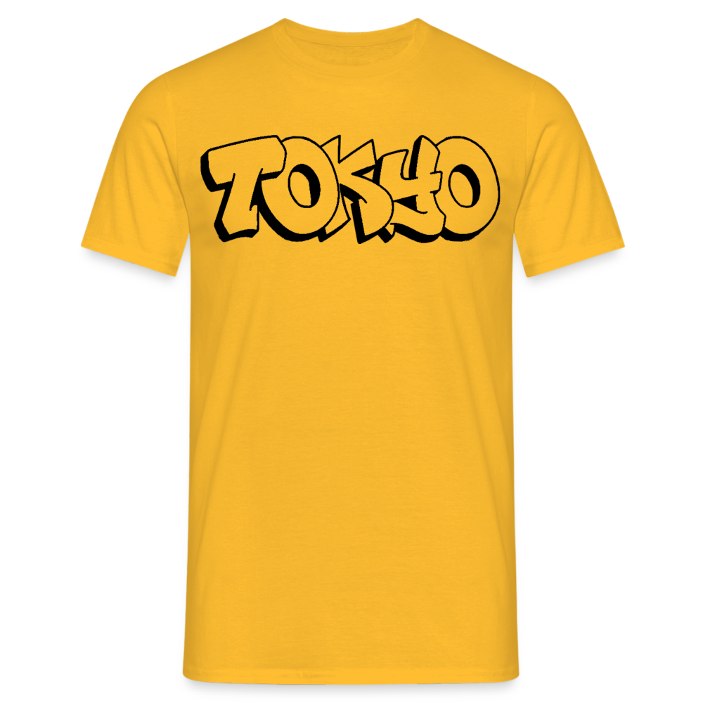 T-Shirt Japan Graffiti "Tokyo Plain" - Gelb