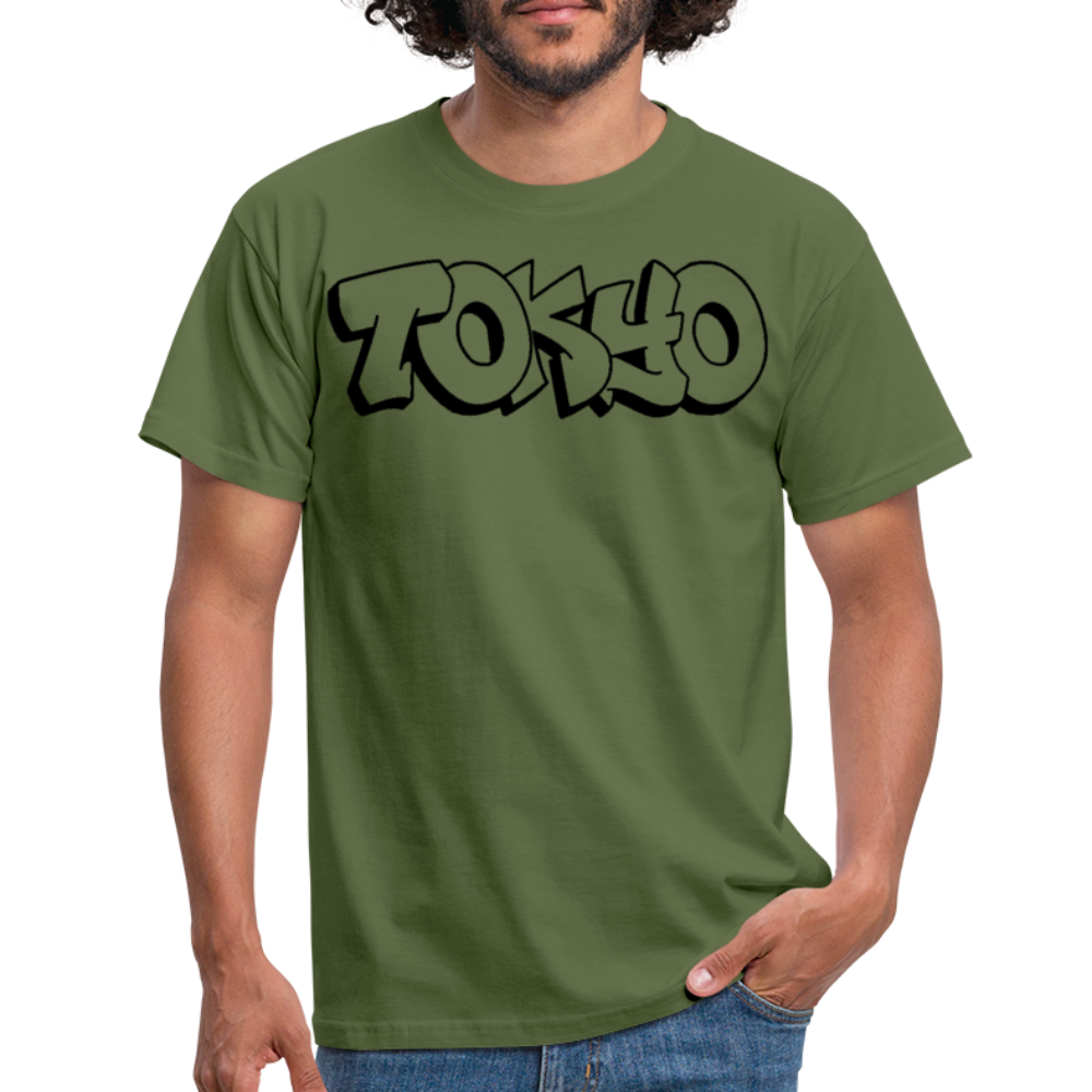 T-Shirt Japan Graffiti "Tokyo Plain" - Militärgrün