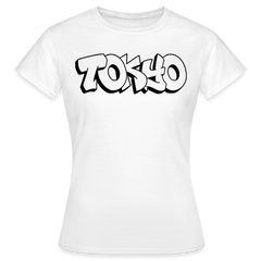 T-Shirt Ladies Japan Graffiti "Tokyo Plain" - Weiß