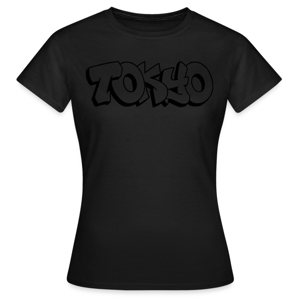 T-Shirt Ladies Japan Graffiti "Tokyo Plain" - Schwarz