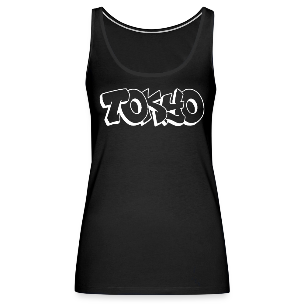 Tanktop Ladies Japan Graffiti "Tokyo Bright Edition" - Schwarz