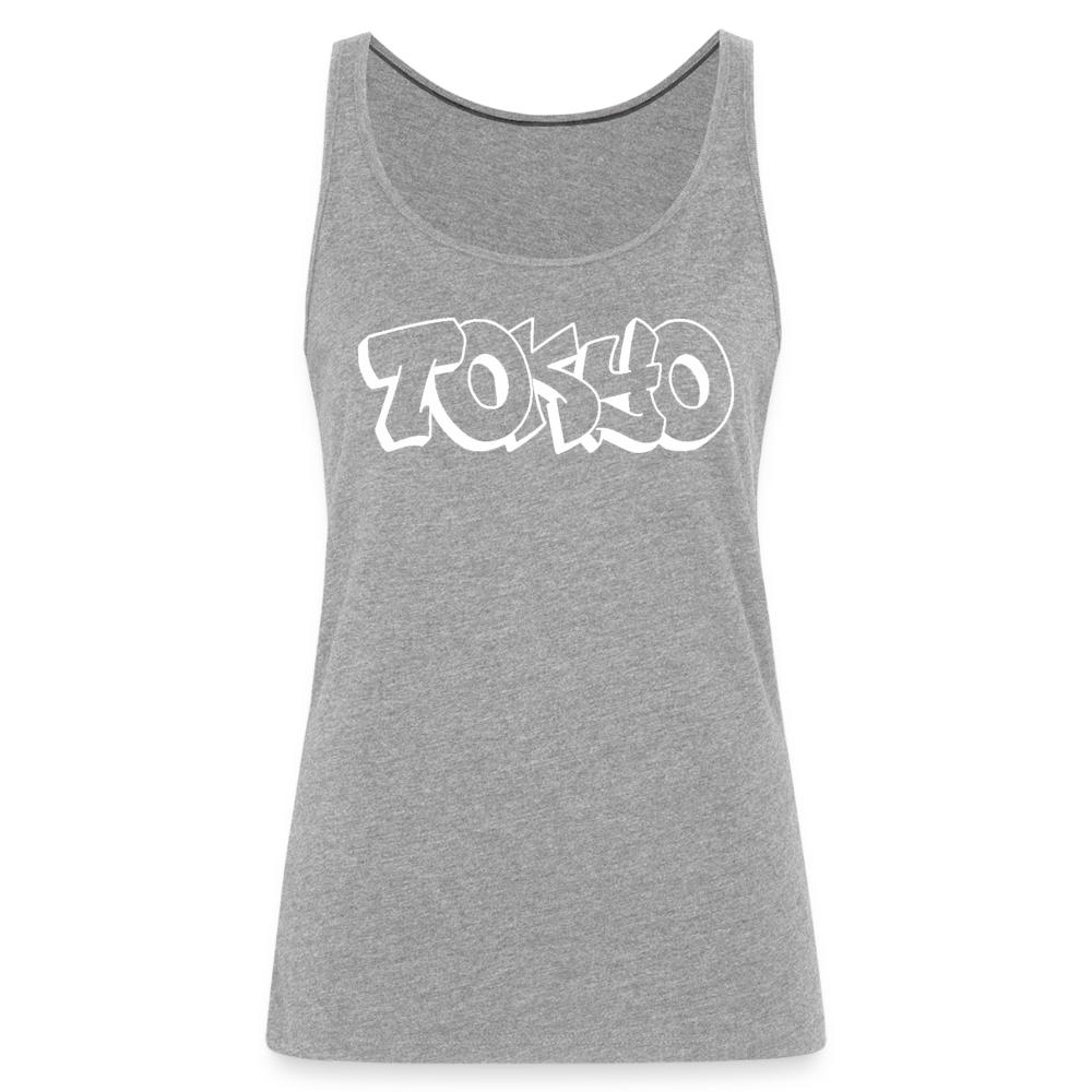 Tanktop Ladies Japan Graffiti "Tokyo Bright Edition" - Grau meliert