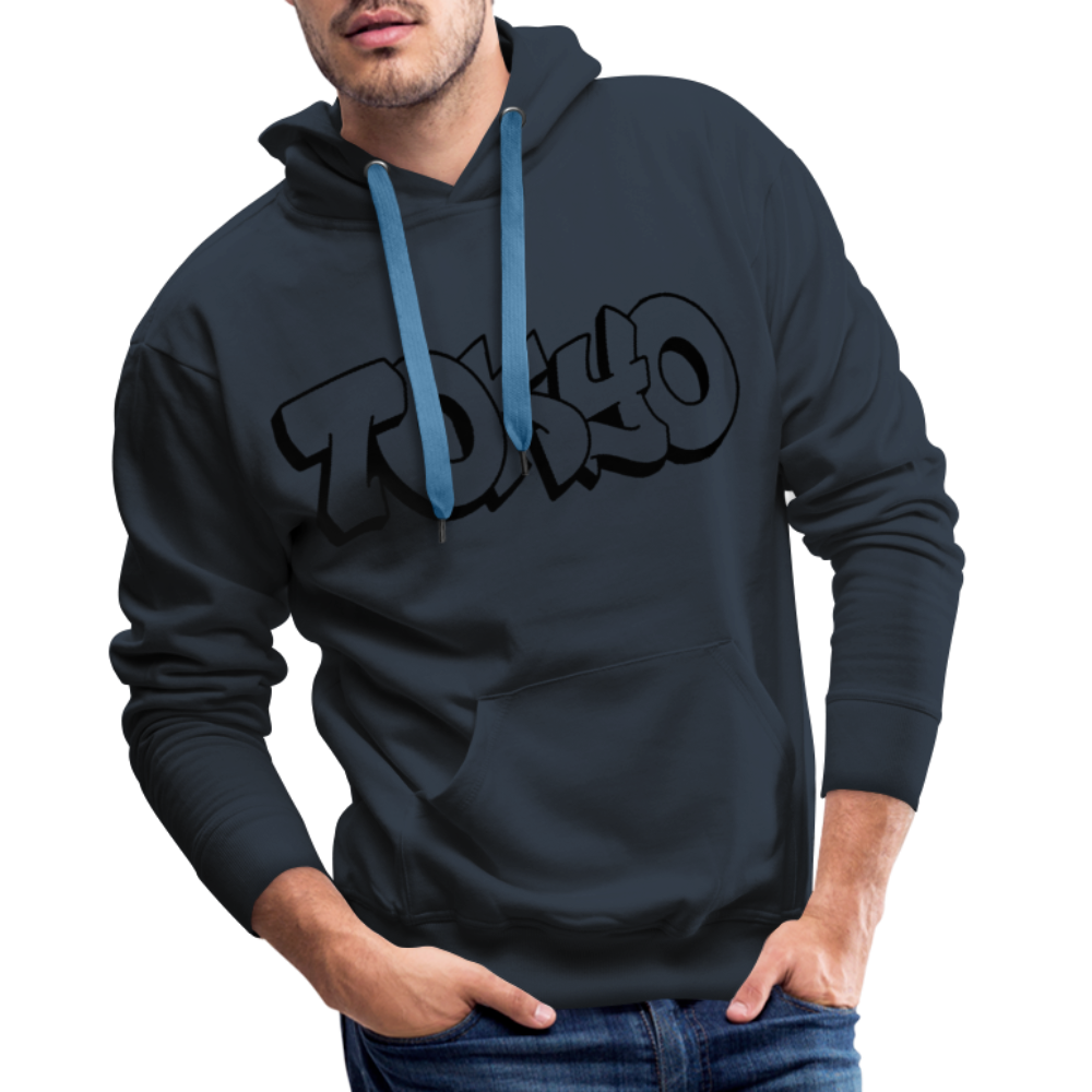 Hoodie Japan Graffiti "Tokyo Plain" - Navy