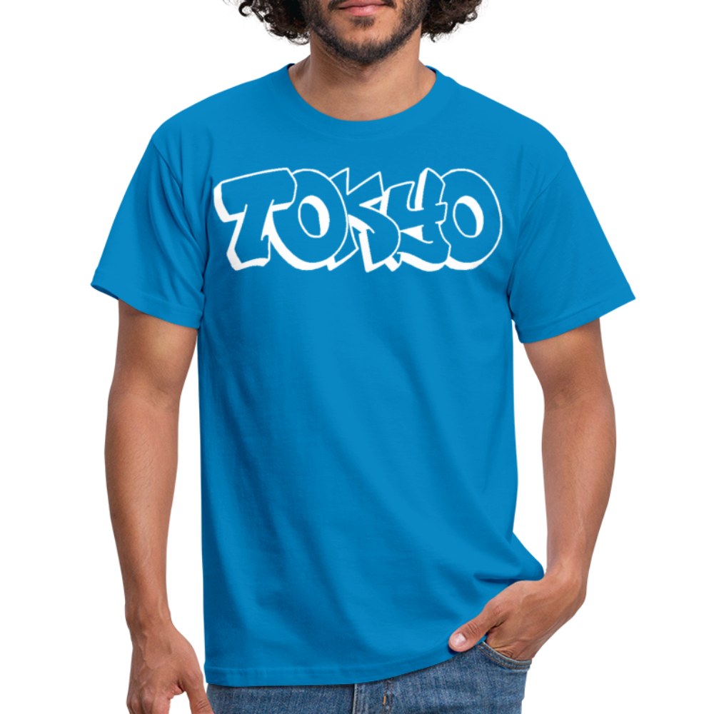 T-Shirt Japan Graffiti "Tokyo Bright Edition" - Royalblau