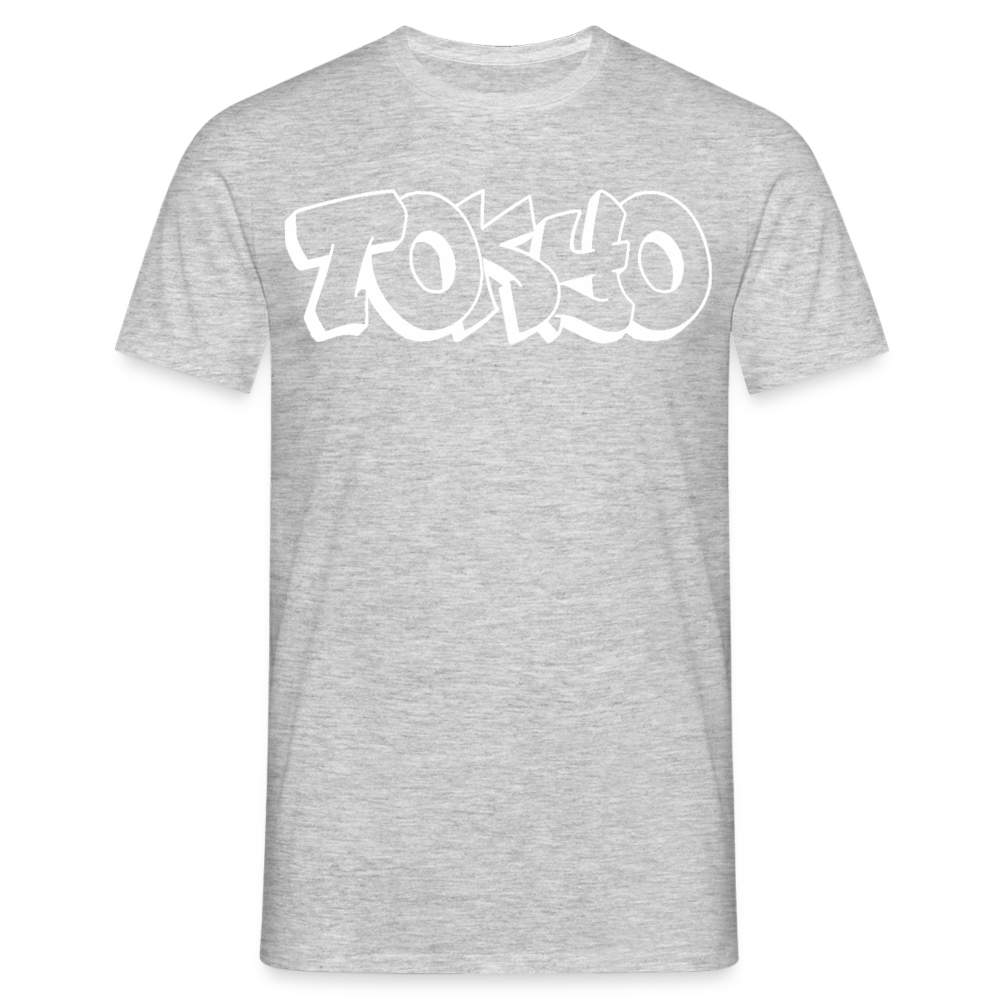 T-Shirt Japan Graffiti "Tokyo Bright Edition" - Grau meliert