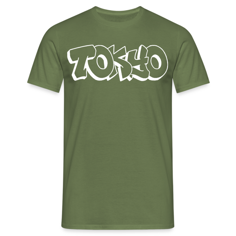 T-Shirt Japan Graffiti "Tokyo Bright Edition" - Militärgrün