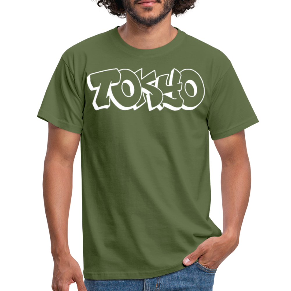 T-Shirt Japan Graffiti "Tokyo Bright Edition" - Militärgrün