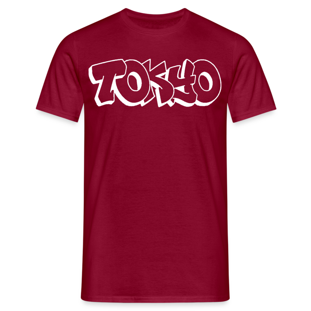 T-Shirt Japan Graffiti "Tokyo Bright Edition" - Ziegelrot