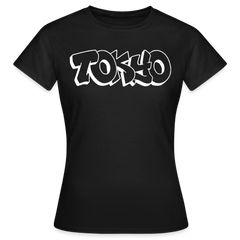 T-Shirt Ladies Japan Graffiti "Tokyo Bright Edition" - Schwarz
