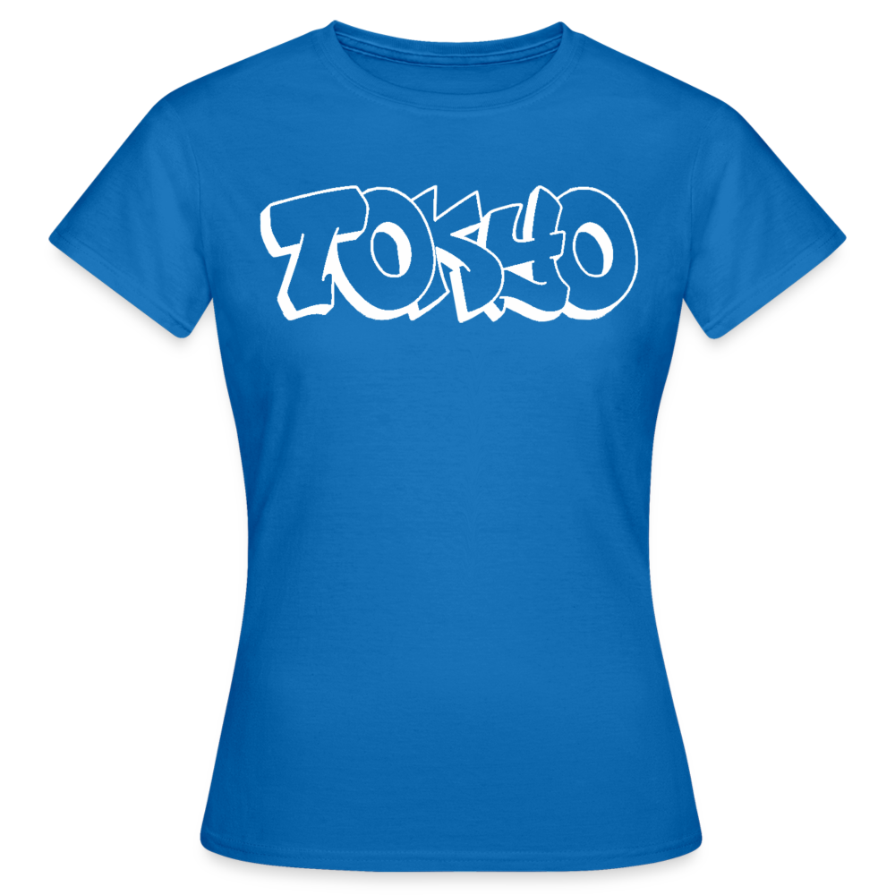 T-Shirt Ladies Japan Graffiti "Tokyo Bright Edition" - Royalblau