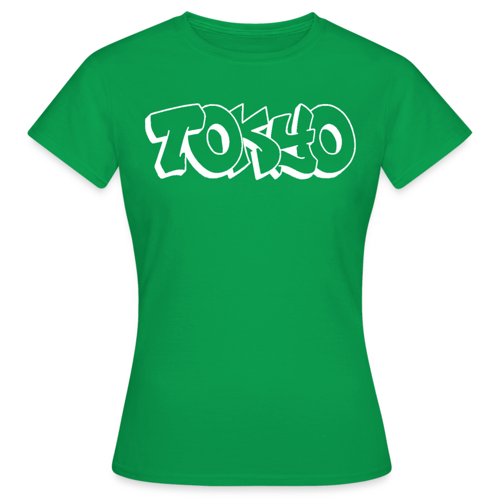 T-Shirt Ladies Japan Graffiti "Tokyo Bright Edition" - Kelly Green