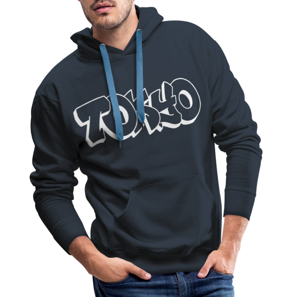 Hoodie Japan Graffiti "Tokyo Bright Edition" - Navy