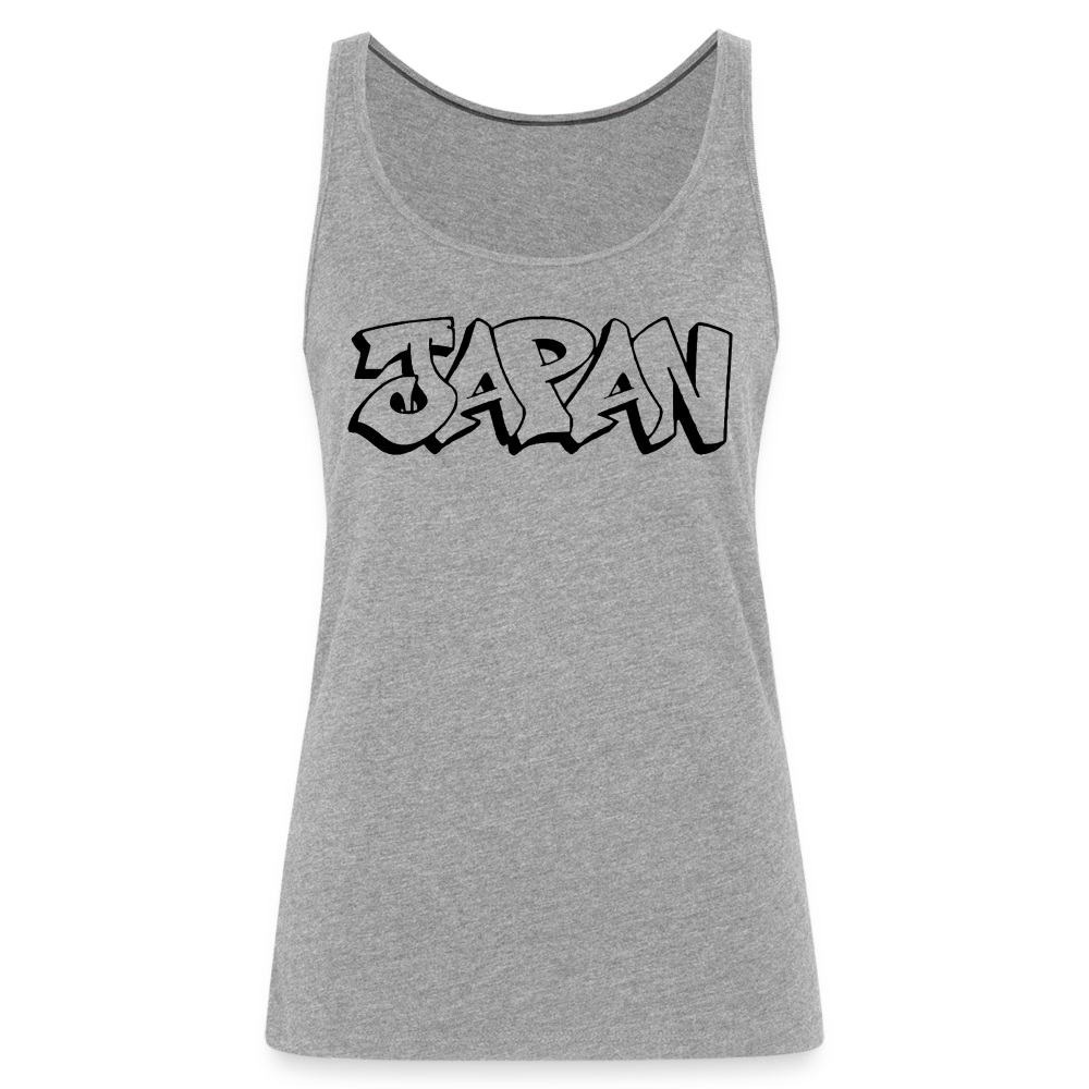 Tanktop Ladies Japan Graffiti "JP Plain" - Grau meliert