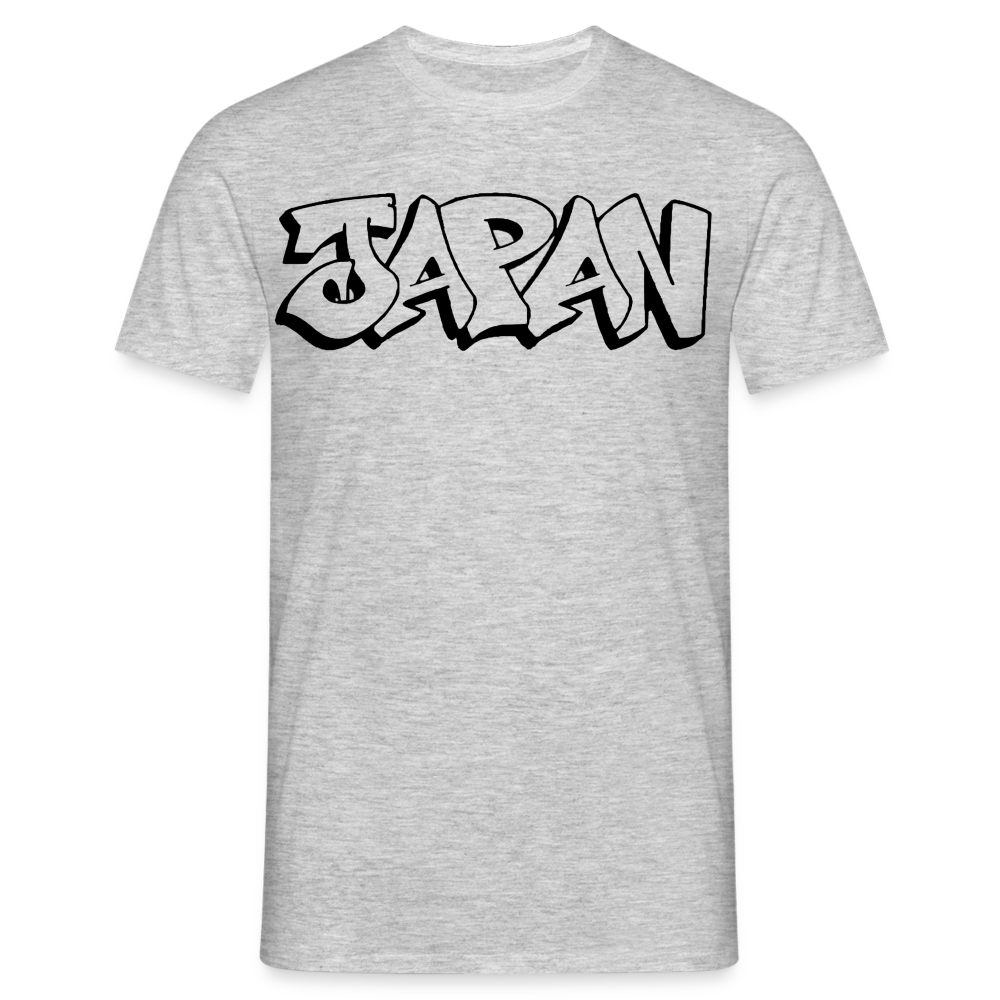 T-Shirt Japan Graffiti "JP Plain" - Grau meliert