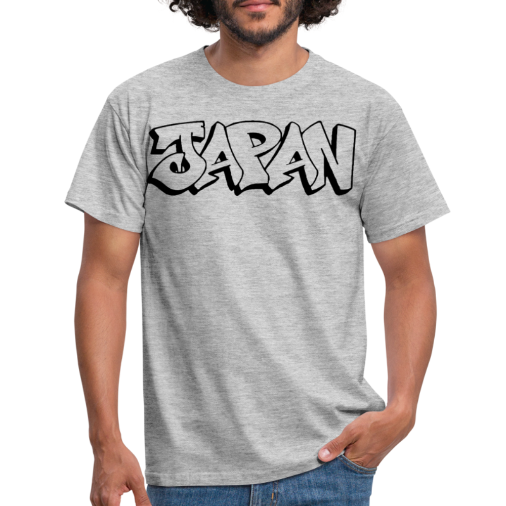 T-Shirt Japan Graffiti "JP Plain" - Grau meliert