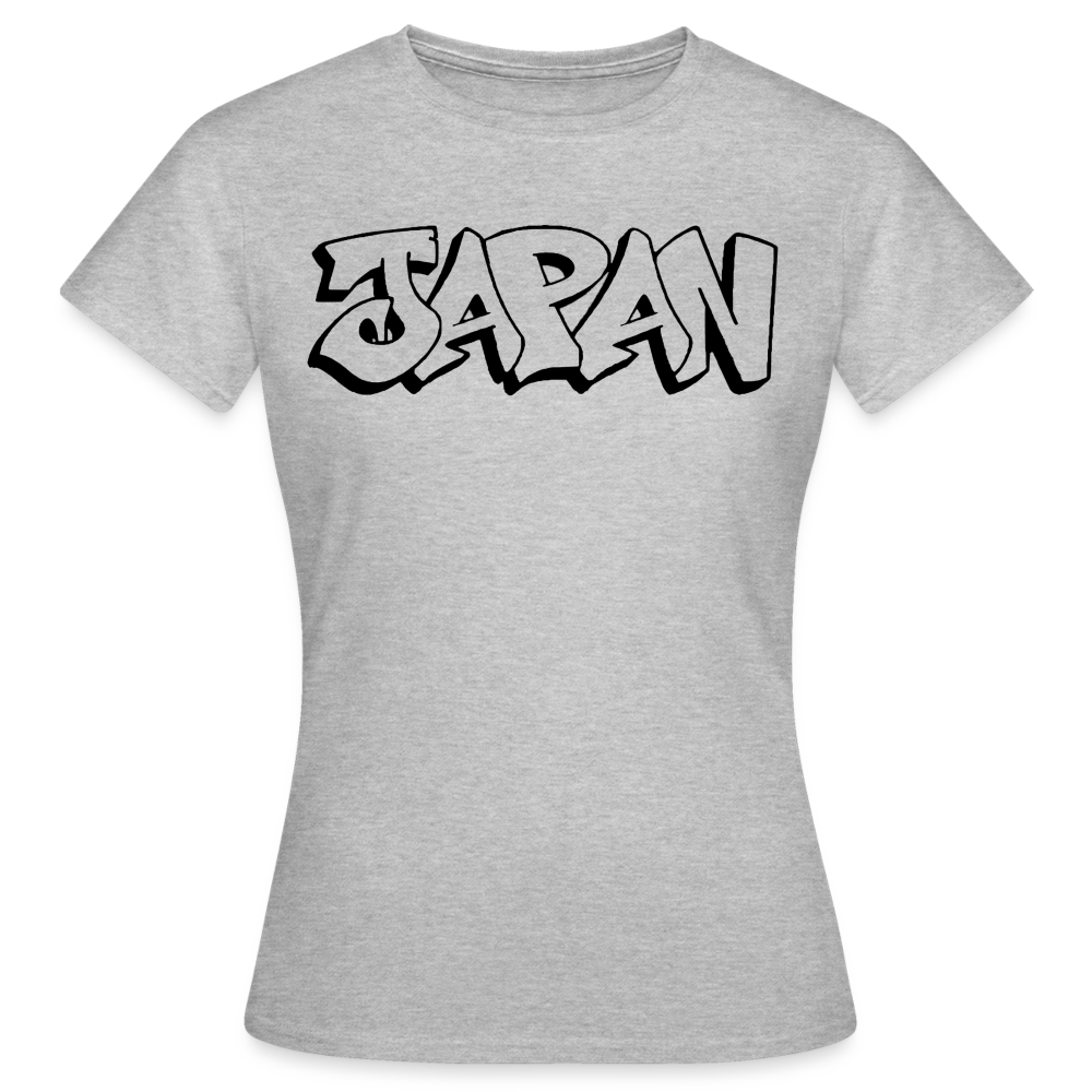T-Shirt Ladies Japan Graffiti "JP Plain" - Grau meliert